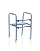 DEAMBULATORE PIEGHEVOLE CON 4 RUOTE PIROETTANTI - SMONTABILE - H: 76 ÷ 91 CM