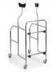 DEAMBULATORE SMONTABILE CON APPOGGIO SOTTOASCELLARE 4 RUOTE - H:122 ~ 140 CM