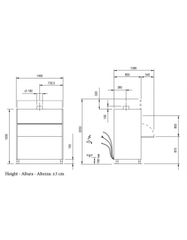 Lavaoggetti professionale industriale - Luce utile cm. 85 - Cestello cm 131x70