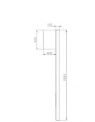 Palina autobus in estruso di alluminio, con pannello di indicazione di fermata - cm 282h