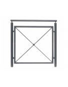 Barriera in acciaio zincato e verniciato cm 150, supporti e traverso in tubolare saldati tra loro. Da tassellare - cm 157,2x100h