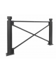 Barriera in tubolare acciaio zincato e verniciato. Supporto di testa da inghisare- cm 10,2x120h