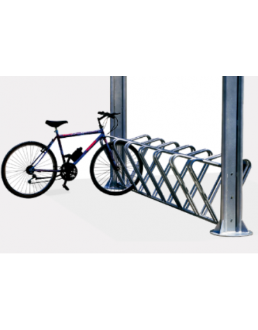 Portabici bifacciale in acciaio zincato e verniciato, 10 posti - cm lunghezza 235 - cod. DN35533