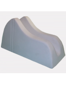 Portabici singolo monoblocco realizzato in graniglia di marmo - finitura bocciardata - cm 60x24,5x32h