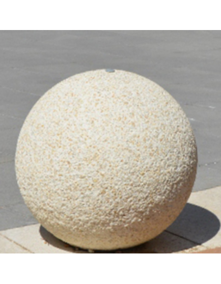 Dissuasore di forma sferica realizzato in cemento – finitura bocciardata. cm Ø 60