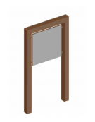 Bacheca in acciaio zincato e verniciato, pannello con anta in vetro bifacciale di cm 100x100  - dim tot cm144x8x280h