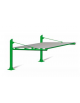 Pensilina monofacciale per auto, modulo base in tubolare di acciaio, copertura in lamiera - cm 540,7x519,5x338,8h