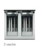 Friggitrice a gas, 2 vasche da 22+22 lt. su armadio chiuso cm 80x90xx85h