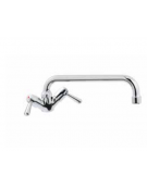 Rubinetto miscelatore monoforo a lavello con canna a "D" mm Ø18×250 e maniglie a Leva