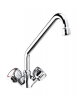 Rubinetto monoforo a lavello con canna a "C" e maniglie Rotonde - Ø canna mm 18 - mm 300x310h