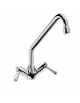 Rubinetto monoforo a lavello con canna a "C" e maniglie a Leva - Ø canna mm 18 - mm 275x250h