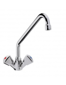 Rubinetto monoforo a lavello con canna a "C " e maniglie a Stella - Ø canna mm 18 - mm 300x310h