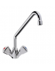 Rubinetto monoforo a lavello con canna a "C " e maniglie a Stella - Ø canna mm 18 - mm 300x310h