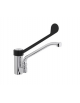 Monoforo miscelatore fuso, leva clinica in plastica nera - mm 307,5x330h