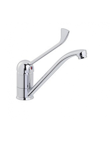 Rubinetto miscelatore monoforo con leva clinica cromata e canna girevole - mm 215x240h
