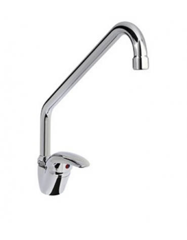 Rubinetto miscelatore monoforo con canna a "C" Ø mm 18, leva corta orizzontale - mm 300x330h