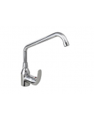 Rubinetto monoforo miscelatore con canna a "C" Ø mm 20, leva corta - mm 250x290h