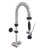 Gruppo doccia prelavaggio monoforo a lavello piccolo con maniglie rotonde - mm 250x580h