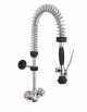 Gruppo doccia prelavaggio monoforo a lavello piccolo con maniglie rotonde - mm 250x580h