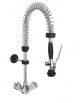 Gruppo doccia prelavaggio monoforo a lavello piccolo con maniglie a Stella - mm 250x580h