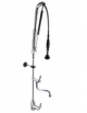 Monoforo a lavello con miscelatore con doccia acqua stop e canna metà asta, leva corta - lunghezza flessibile, altezza mm 1165