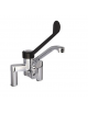 Biforo miscelatore a lavello, leva clinica in plastica nera - mm 310x155x360h