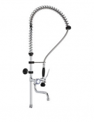 Kit doccia competo di basetta e canna a metà asta mm Ø 18, maniglia Rotonda - mm 300x150h