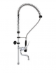 Kit doccia competo di basetta e canna a metà asta mm Ø 18, maniglia Rotonda - mm 300x150h