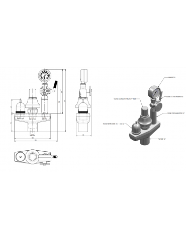 Gruppo di sicurezza da 1/2, completo di accessori - 180x65x275h