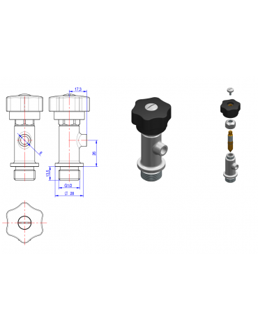 Rubinetto di Livello 1/2″ Filetto Maschio 