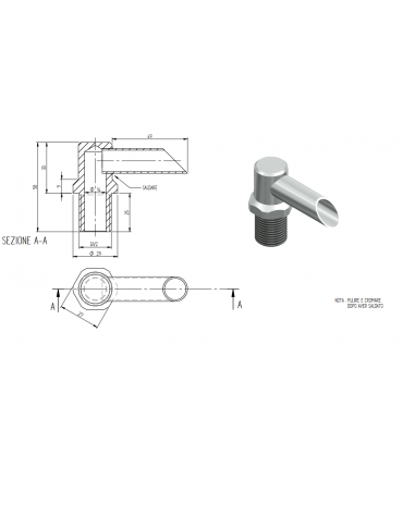 Erogatore Acqua cp 700/900 - mm Ø 14x58