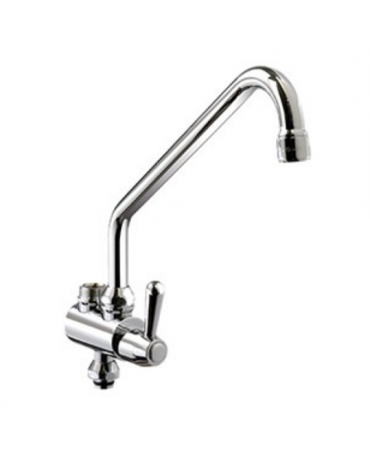 Corpo deviatore con canna a "C", maniglia a Leva - mm Ø 18x300x345h