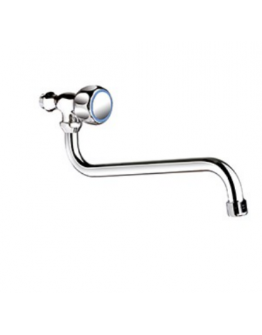 Snodo a muro con canna a "S"e maniglia Rotonda - mm Ø 18x220x120h