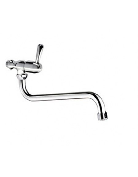 Snodo a muro con canna a "S"e maniglia a Leva - mm Ø 18x220x120h