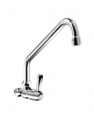 Snodo a muro con canna a "C", maniglia a Leva - mm Ø 18x250x255h