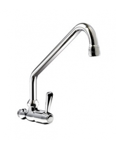 Snodo a muro con canna a "C", maniglia a Leva - mm Ø 18x250x255h