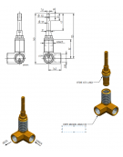 Rubinetto d'arresto ad angolo DX da 1/2″