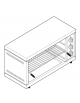 Salamandra elettrica toaster fissa professionale - superficie di cottura cm 54x30 - potenza tot. Kw 4 monofase - cm 67x34x36h