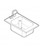Lavello da incasso dotato di una vasca stampata con angoli arrotondati, piletta di scarico da 1,5” - cm 35x60