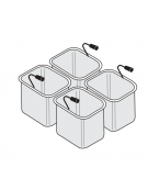 Set 4 cestelli GN1/6 per cuocipasta - cm 14x14x20h