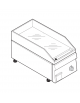 Fry top elett. monofase-3kw da banco, piastra liscia cromata, R.T. 50÷320 °C - sup. di cottura cm 34,6x56,4  - dim. 35x60x30h