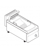 Scaldapatate elettrico monofase-0.65kw da banco, 1 vasca GN2/3 dim. cm 32,5x35,4x20h - dim tot. cm 35x65x28h