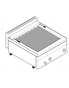 Griglia elettrica da banco trifase-6kw, con griglia dim. cm 50x40 - dim tot. cm 70x65x28h