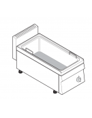 Brasiera elettrica da banco trifase-3,3kw, 1 vasca estraibile AISI 304, cap. 7,5lt - dim tot. cm 35x65x28h