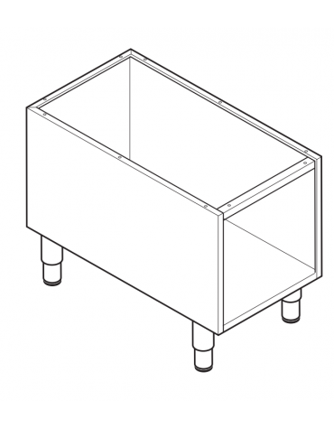 Vano neutro senza porta e cassetto, cm vano 34,5x57x40h - dim. tot. 35x57,5x60h