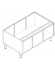 Vani neutri senza porte e cassetti, cm vani 104,5x57x40h - dim. tot. 105x57,5x60h