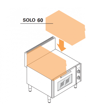 Forno elettrico ventilato monofase-2,5kw, dim. camera cm 46x41,5x32h - dim tot. cm 70x65x65,4h