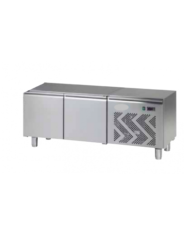 Base refrigerata GN 1/1 in acciaio inox AISI 304, 2 porte - Range temp. -2÷8 °C - 130 lt - cm 140x65x62h