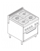 Cucina a gas 4 fuochi, forno elettrico GN 2/1, fuochi aperti 2x6kw+2x3,5kw - cam. forno cm 57,5x65x30 - cm 70x70x85h