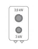 Cucina a gas 2 fuochi da banco, potenza fuochi aperti 1x3kw + 1x3,6kw - cm 35x60x30h